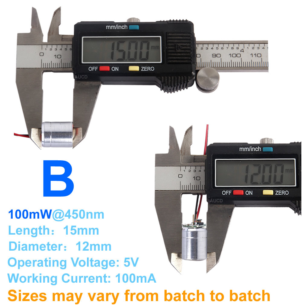 Φ12x15mm DC 5V Red-100mW Green - đánh giá và giá Industrial Green Laser