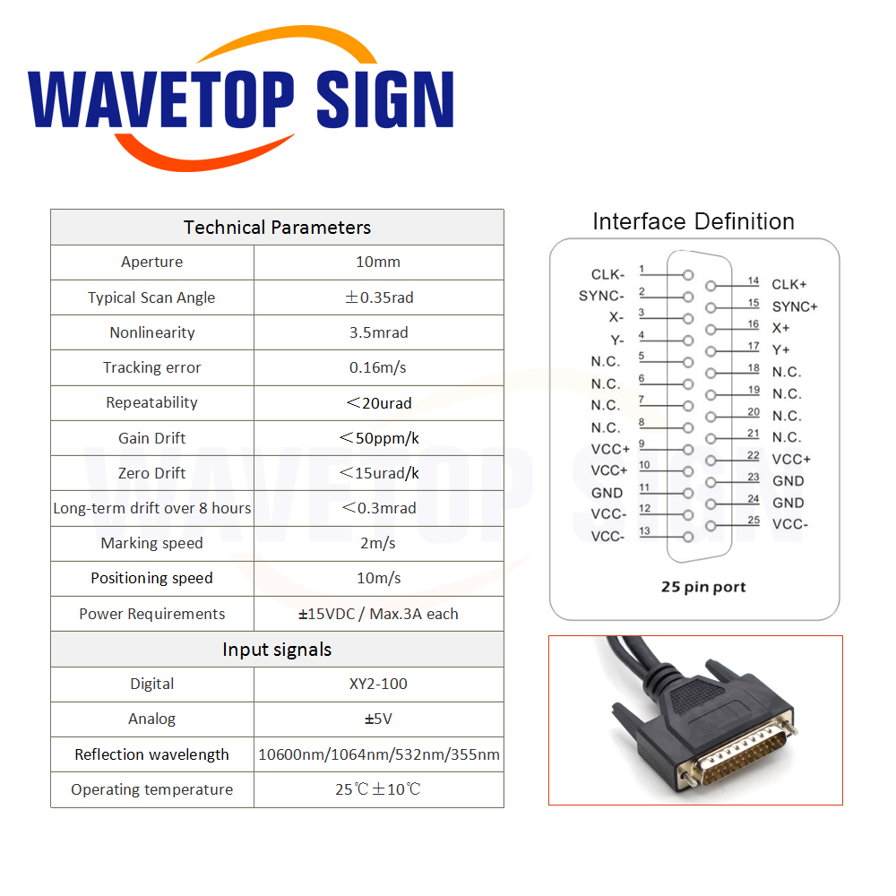WaveTopSign 355nm Digital Lase - đánh giá và giá Galvo Scan Head