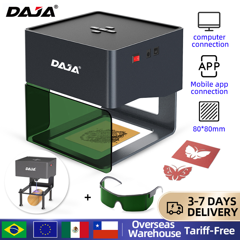 DAJA DJ6 Mini Portable Laser E - đánh giá và giá Industrial Laser Engraving Machine