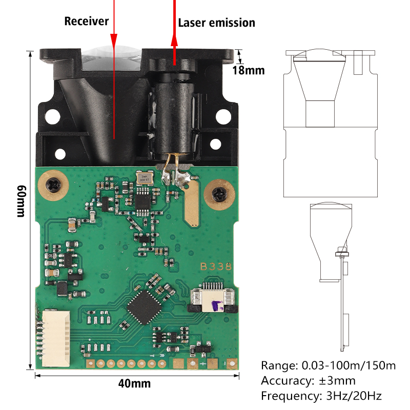 20Hz Class II Industrial Autom - đánh giá và giá Industrial Laser Distance Sensor