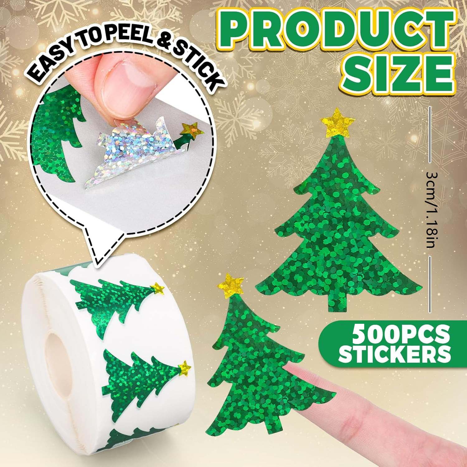 500Pcs Christmas Tree Stickers - đánh giá và giá Industrial Green Laser