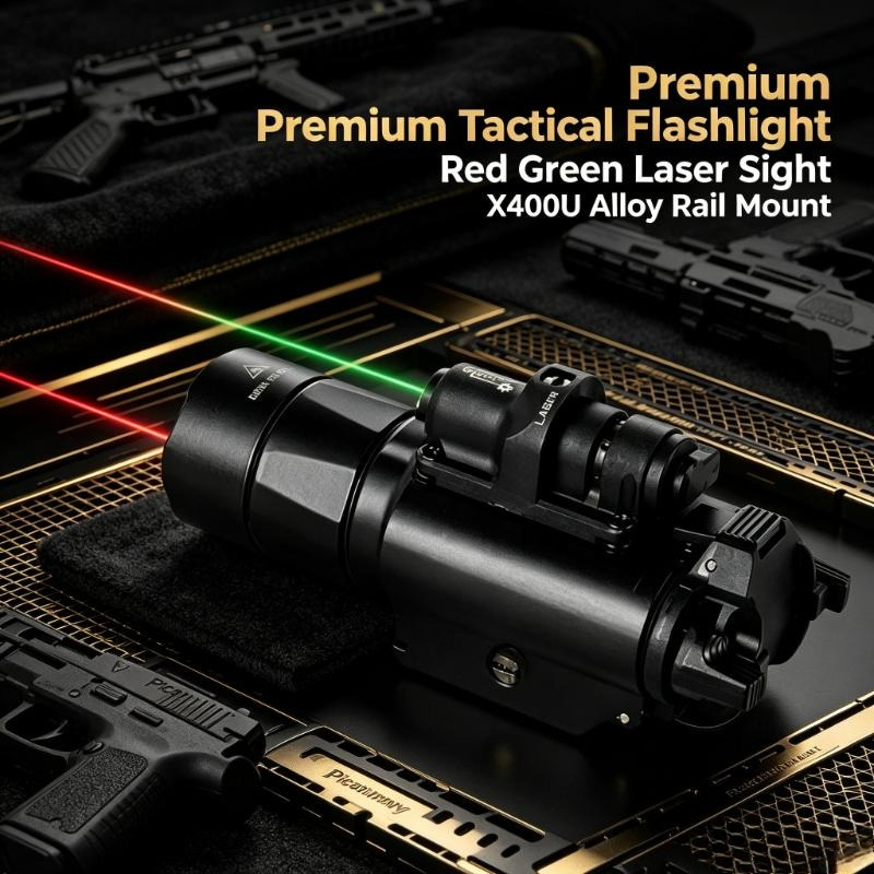 X400U Alloy Tactical Flashligh - đánh giá và giá Industrial Green Laser