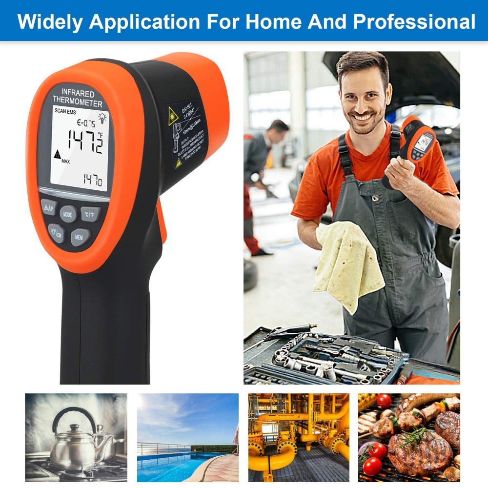 BTMETER Digital Pyrometer Non- - đánh giá và giá Industrial Infrared Laser