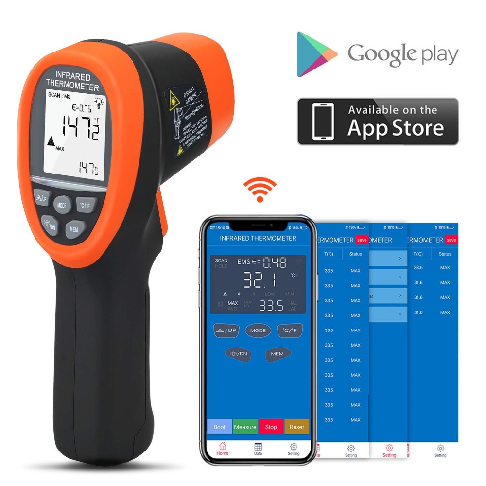 BTMETER Digital Pyrometer Non- - đánh giá và giá Industrial Infrared Laser