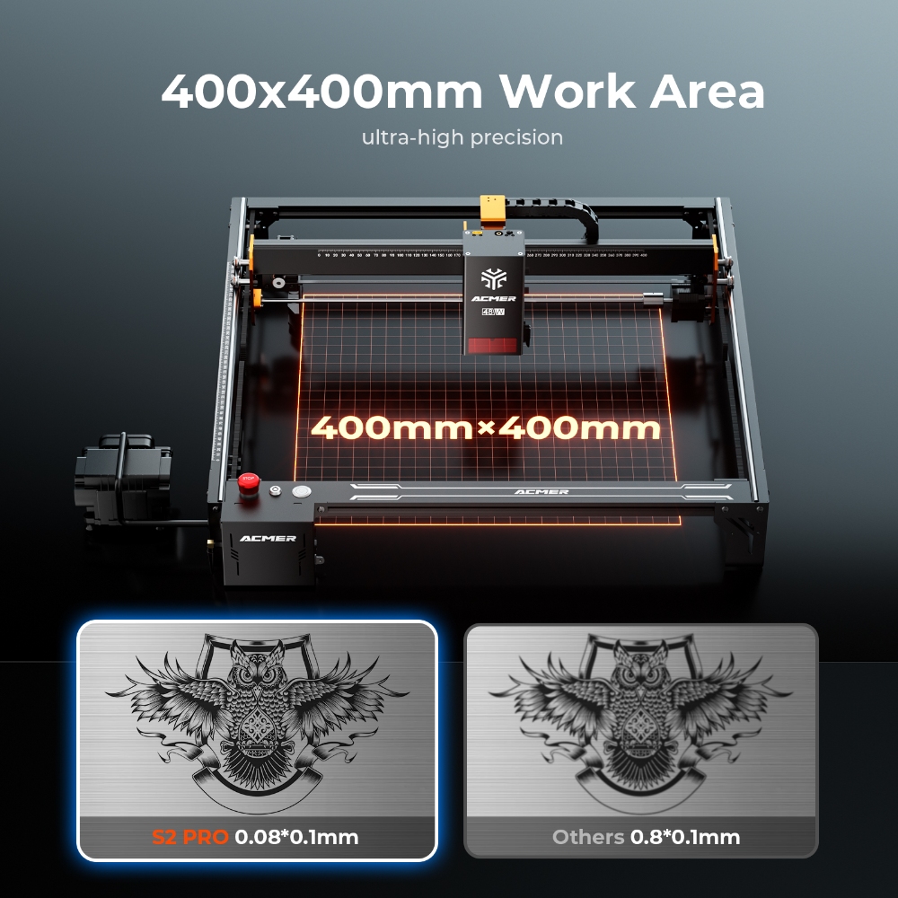 ACMER S2 PRO 36W/48W Laser Eng - đánh giá và giá Industrial Laser Engraving Machine