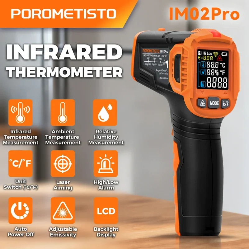 -50~380C Infrared Thermometer  - đánh giá và giá Industrial Infrared Laser